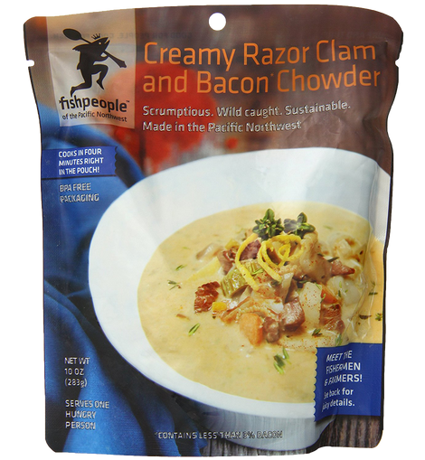 Fishpeople Creamy Razor Clam and Bacon Chowder