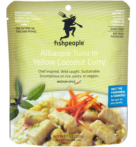 Fishpeople Meal Pouch - Albacore Tuna in Coconut Yellow Curry